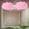 Marsui Artificial Cloud Props LED Hanging Pink Light String Fake Imitation 3D