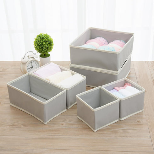 Sock Drawer Organizer Set of 3, Underwear Dividers for Dresser Drawer, Closet Cabinet Organizer for Clothes
