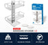 BATHBEYOND Shower Caddy Suction Cup Tier Shower Shelf - Adjustable 3 Tier Caddy with Extra Adhesive Sticker