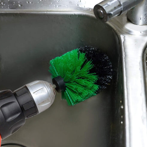 4 Packs Drill Brush Kit, Scrubber Attachment Set for Cleaning Kitchen, Stove, Cabinet, and Carpet