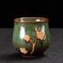 Set, Set, 1 6 Set(FDMH-GREEN) KEYDUACU Japanese Tea Kiln-Formed Ceramic Tea Plum Blossom Embossed, Includes Teapot