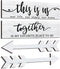 Jetec 4 Pcs Wooden Arrow Wall Decor, Rustic Family Signs for Home Wall Decor, 15 x 4 x 0.2 Inch (White)