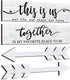 Jetec 4 Pcs Wooden Arrow Wall Decor, Rustic Family Signs for Home Wall Decor, 15 x 4 x 0.2 Inch (White)