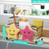 Countertop HapiRm Sink Caddy Sponge Holder - Self-draining Kitchen Sink Organizer with Smiley Face and Brush Holder