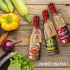PATRIOT CREATIVE 40 Pack 3oz Woozy PATRIOT Hot Sauce Bottles with Lids RED, Glass Bottles with Dripper Inserts