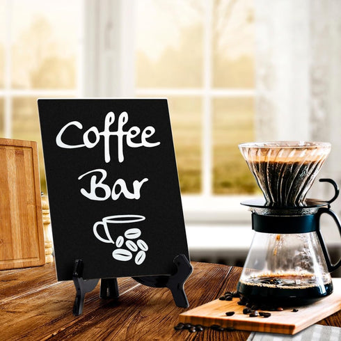 Signs ByLITA Coffee Bar Table Sign, 6" x 8" (Black) - 1 Pack
