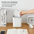 SUBEKYU 0.6 Gal Mini Desktop Trash Can with Lid, Small Square Countertop Garbage Bin for Office and Kitchen
