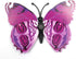 12 Pcs Purple Butterflies Double Wings Refrigerator Magnets, Removable Wall Decal Decoration