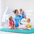 Noahas Ultra Soft Fluffy Bedroom Rugs - Kids Room Carpet Modern Shaggy Area Rugs 2.6' X 5.3', Teal Blue