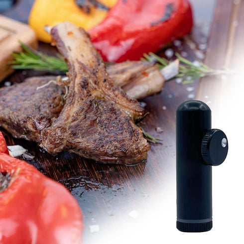 OMG 3 Pack Portable Mini Powder Spice Bottle, Metal Leak-proof Bottle for Traveling Seasoning Storage (Black)