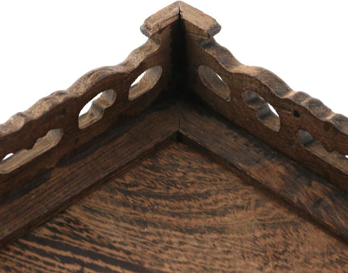 5.43" 5.43" Wooden Display Stand Base x Square Wood Carved Pedestal Oriental Style Home Decoration for Vase, Flower