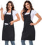 slqlgd 2 Pack adjustable apron with 2 pockets for men and women, waterproof