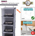 GRANDAN Hat Rack with Upgrade Metal Hooks, 10 Shelf Hanging Closet Organizer for Baseball Caps, Gray
