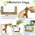 3 Bulb Kingbuy Desktop Glass Planter Iron and Wooden Stand Plant Terrariums for Indoor Office Desk Decor Accessories