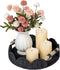 CubesLand Round Scalloped Decorative Centerpiece Tray for Coffee Table, Home Decor, Living