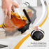 NIJIALGEXPY 64oz 2 Glass Pitcher with Lid, Quart Mason Jar Pitchers with Lid and Spout, Wide Mouth Breast Milk Pitcher