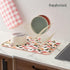 FRESHMINT Printed Dish Drying Mats for Kitchen Counter - 2 Pack Absorbent Reversible Drying Pads, Extra Large 18"x24"