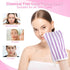 PHOGARY 6 5"x8" Striped Bath Mitts Washcloths, Small Hand Towels with Hanging Loop, Super Absorbent Soft Coral Fleece
