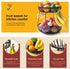 2 Counter 2 Counter Sevenblue Tier Large Fruit Basket for Kitchen with Banana Hangers, Metal Stackable Fruit Bowl