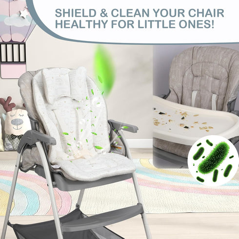 canbeyond 4-Season High Chair Cover Compatible with Graco - Detachable & Machine Washable, Soft Padding with Neck