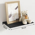 8" 2 Packs, MKO Small Floating Shelves for Wall, Metal Wall Mounted Shelf for Bathroom, Bedroom, Living Room, Kitchen