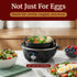 EGC-007B# 7 16-Recipe Elite Gourmet Rapid Egg Cooker, Easy-To-Peel, Hard, Medium, Soft Boiled Eggs, Poacher, Omelet