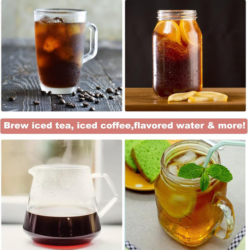 2-quart LITIFO Iced Tea Maker and Iced Coffee Maker Brewing System with Pitcher, Perfect For Fruit Infused Tea