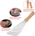 HaSteeL 12.5In Stainless Steel Fish Spatula, Heavy Duty Slotted Turner with Plastic Handle, 2Pcs for Grilling Cooking
