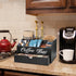 Coffee Bar Organizer Countertop, Wooden Accessories with Drawer, Coffee Station Organizer for Coffee Pods Holder