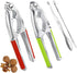 GZLT Nut Cracker, 2-Pack Stainless Steel Nutcracker with Non-Slip Handle, for Walnuts, Pecans,