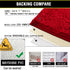 Bathroom Rugs Chenille 3-Piece Set, Extra Soft Absorbent Shag Mats, Machine Wash, Non-Slip Underside, Plush Carpet
