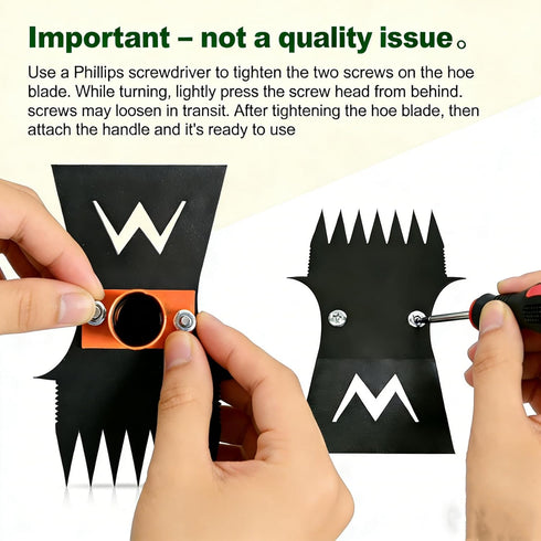 ZORSHUY 4-in-1 Weeding Tool with Hoe, Grabber, Pruning Shears & Scrub Brush,Garden Hoe & Weed Puller Tool with Long