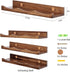 15.7 Inches, Set 3, AZSKY Floating Bookshelf for Kids, Floating Shelves for Wall, Cloud Picture Ledge Shelf - Walnut