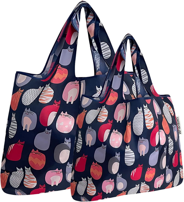 allydrew Large Foldable Tote Nylon Reusable Grocery Bags