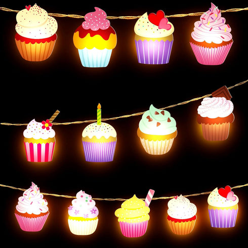 VIHOSE Cupcake String Lights Cupcake Gifts Fairy String Lights for Valentine Wedding