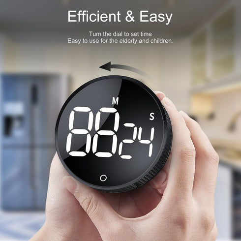 Digital Kitchen Timers with Large LED Display, Magnetic Countdown Timer for Cooking, Baking, Teaching, Easy for Kids