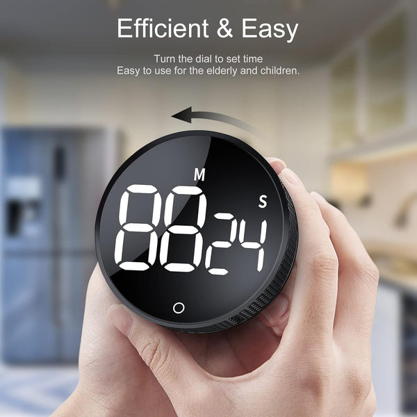 Digital Kitchen Timers with Large LED Display, Magnetic Countdown Timer for Cooking, Baking, Teaching, Easy for Kids