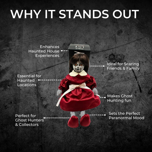13" Lily: Host a Ghost Creepy Haunted Doll for Protection from Ghosts. Lizzie Borden House Scary Doll for Halloween