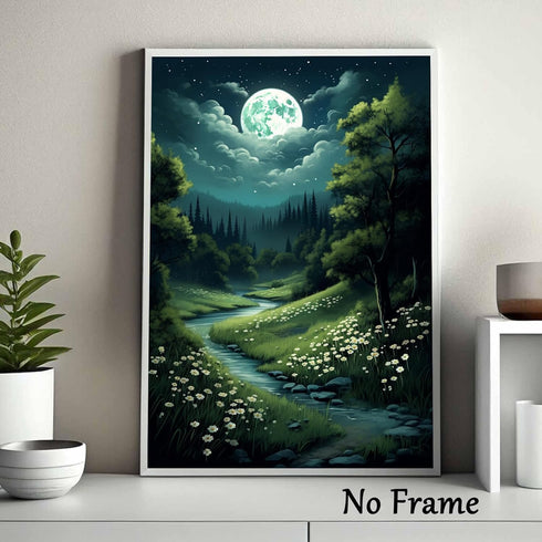 Gothic Landscape Wall Art Dark Academia Paintings Forest Scenery Poster Cloud Poster Vintage Gothic Print Dark Academia Canvas Art Vintage Landscape Pictures Gothic Artwork For Wall 16x24inch No Frame