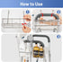 YUOROS 304 Stainless Steel Shower Caddy Hanging Organizer Rack for Shower Chair Bench for Seniors, Disabled