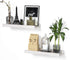 Set 2, 17 Inch Love-KANKEI Floating Shelves Wall Mounted of Rustic Wood Wall Shelves for Storage, Bedroom Living Room