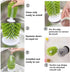 2PCS Glass Cleaning Brush with Suction Cup, Stable Kitchen Bottle and Wine Cup Cleaner, Gray