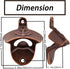 Old Fashioned Wall Mounted Bottle Opener - Stainless Soda Cap Opener for Nautical Coastal (Antique Copper)