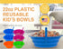 Arrow Home Products Sip-A-Bowl Set, 22oz, 6pk - BPA Free Straw Bowls for Kids, Made in the USA, Blue, Pink, Green,
