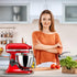 Sliding Mat for KitchenAid 4.5-5 Qt Stand Mixer with 1Pc Cord Organizer and 3Pcs Attachment Holder (Brown)