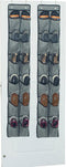 Shoe Organizer Over the Door, 12 Pockets Hanging Shoe Rack for Bedroom Closet Storage (Gray-2 Pack)