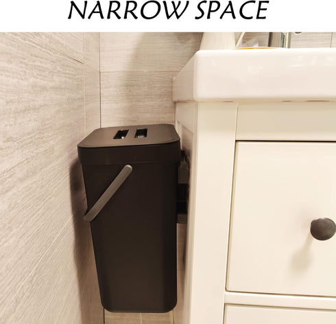 stonespace 3.2 Gallon/12L Bin,1 Pack Under Sink Trash CanKitchen Compost Bin, Diaper Pail, Hanging Garbage Can for Baby