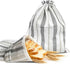 Duthcbw Premium Bread Bags for Homemade Loaves, XL Reusable Linen with Plastic Lining,