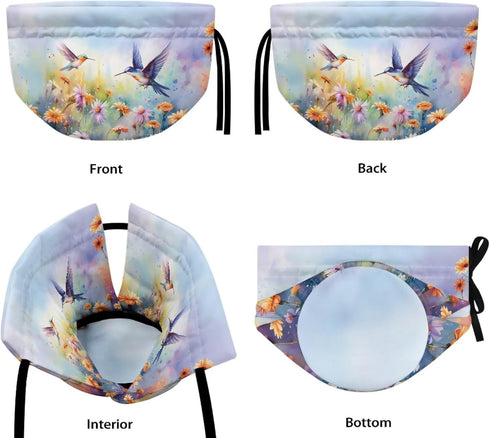 Floral Hummingbird Tea Cozy for Teapot, Kitchen Kettle Cover, Soft Cloth Dust Cover for Coffee Pot and Tea Pot