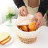 YAHUAN Round Bread Basket Serving Woven Bread Baskets Wicker Basket Sourdough Proofing Basket with Removable Liner